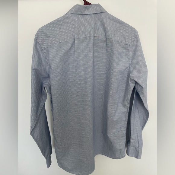 Selected Homme Slim Fit Button-Down Shirt: Blue, 15.75 - Picture 3 of 4